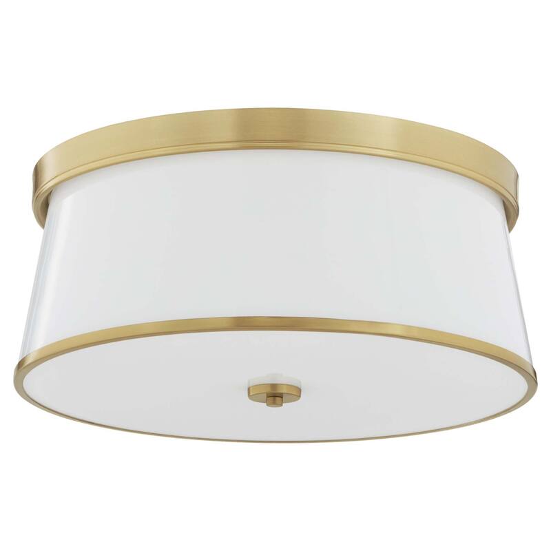 Quorum International 3203-20 Wallinger 4 Light 20" Wide Flush Mount - Aged Brass