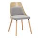 Option Grey Fabric/Natural Wood