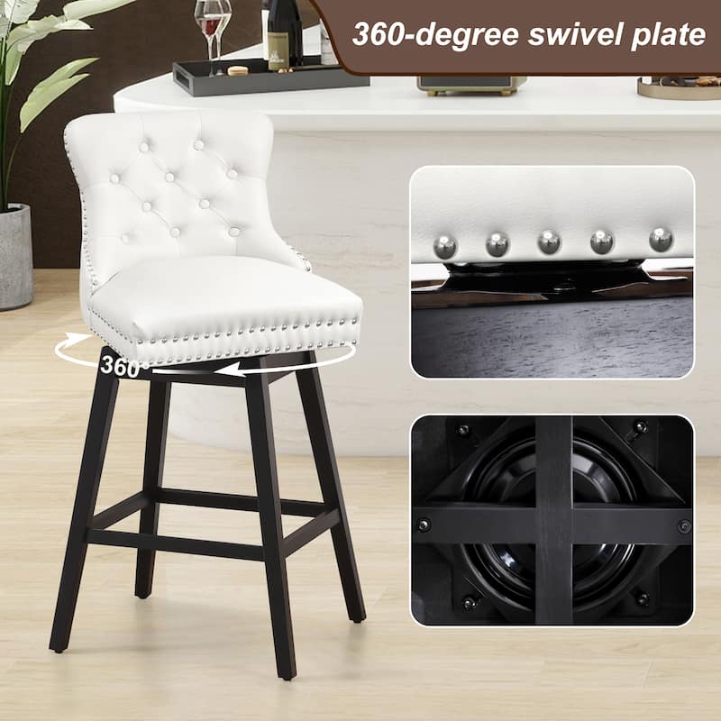 26"/30" Faux Leather Swivel Counter or Bar Height Stools