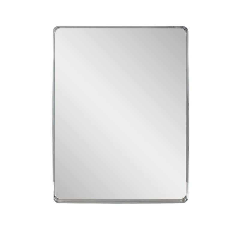 Steele Polished Silver Mirror - 40H X 30W X 2D