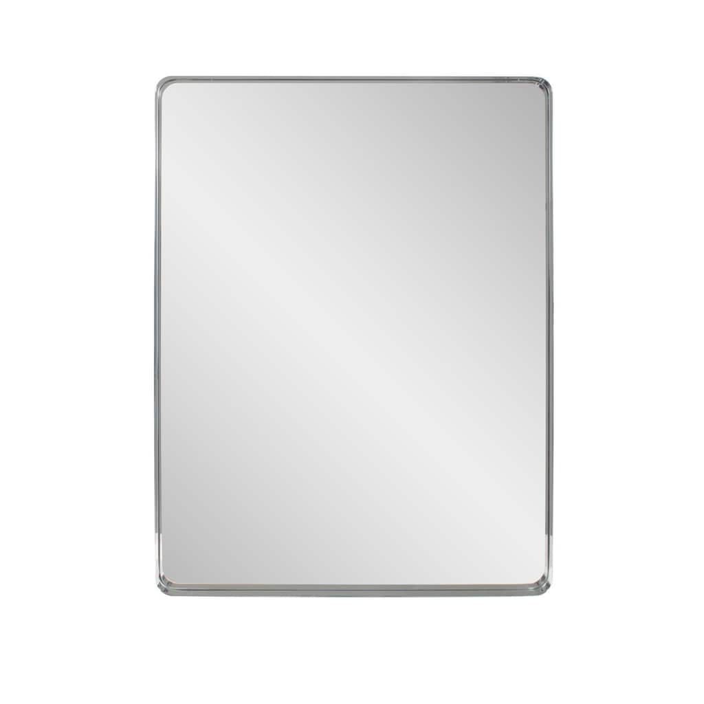 Steele Polished Silver Mirror - 40H X 30W X 2D