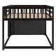 preview thumbnail 13 of 15, Full Over Full Wood Floor Bunk Bed with 4 Drawers & 3 Shelves,Espresso