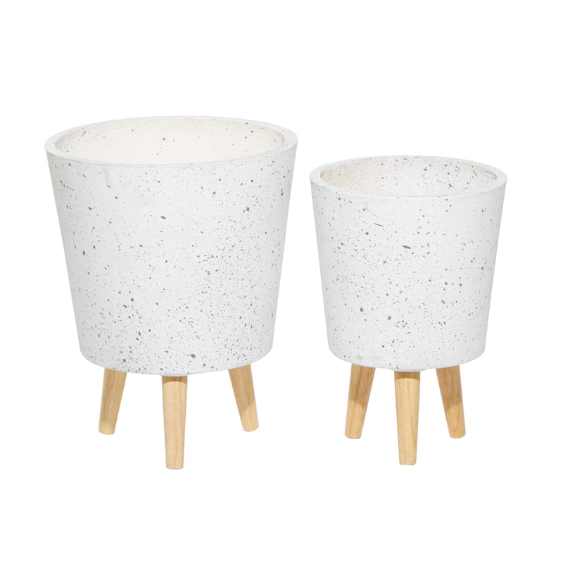 MgO Contemporary Planter (Set of 2) - 10 x 10 x 15Round