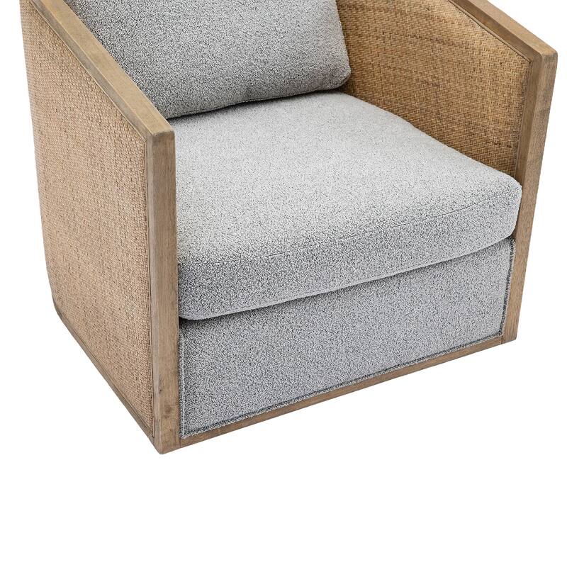 Swivel Barrel Chair, Comfy Round Accent Sofa Chair, 360 Degree Club Chair Arm Chair