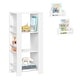 preview thumbnail 2 of 7, RiverRidge Kids Bookshelf Toy Organizer Tower; 3 Cubbies and 6 Racks for Playroom, Nursery and 2 10" Floating Shelves - White