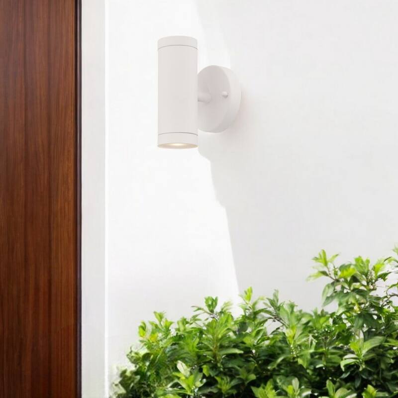 Metal Up Down Wall Sconce with LED Hardwired UV-Resistant - 4.63” x 4.38” x 6.5” (D x W x H)