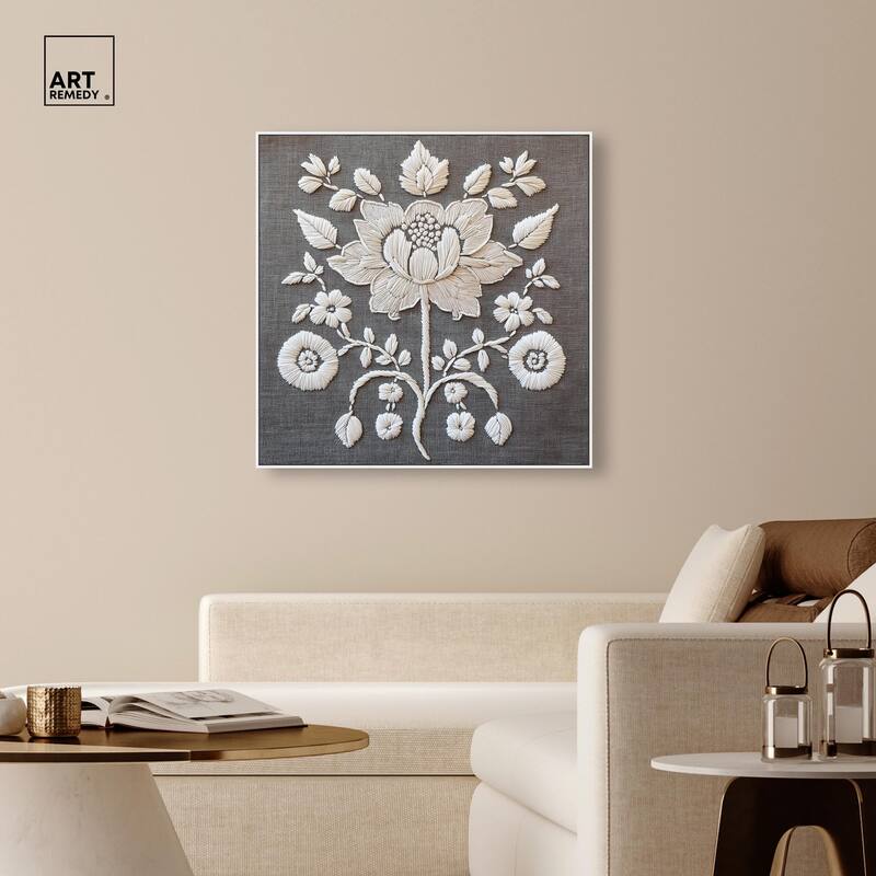 Stitched Symmetry II Canvas by Art Remedy