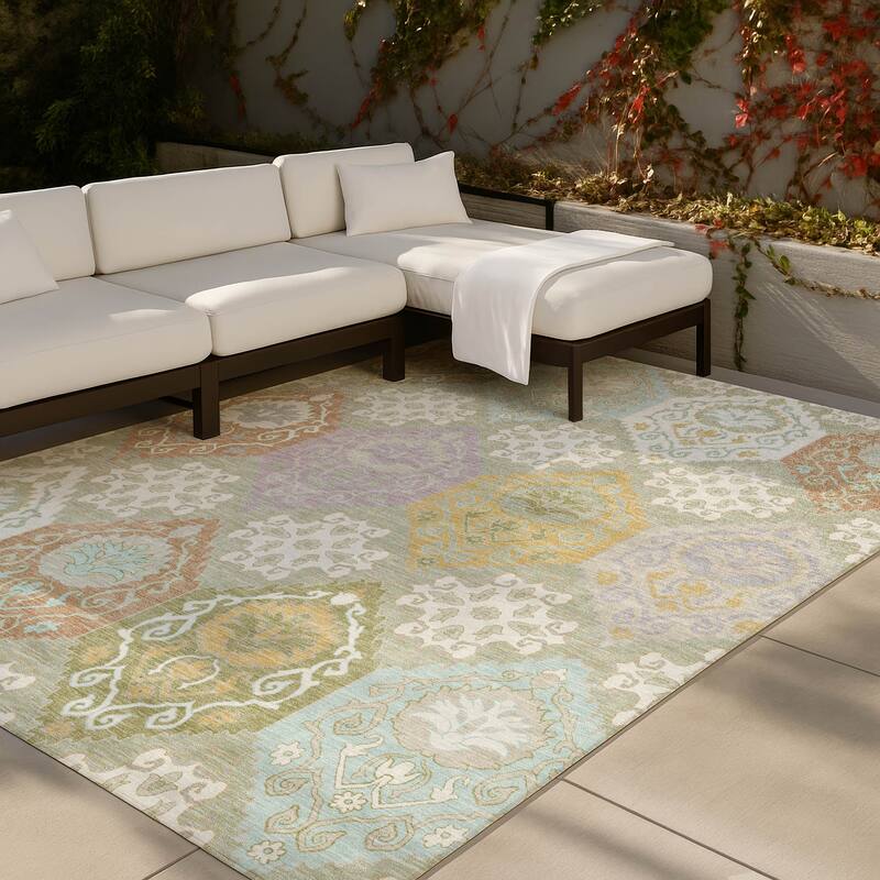 Machine Washable Indoor/ Outdoor Global Bayfield Chantille Rug