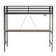 preview thumbnail 8 of 7, Twin Loft Bunk Black with Cinnamon Wood Desk and Closet Rod