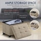 preview thumbnail 6 of 5, Ornavo Home Collapsible Rectangle Small Storage Ottoman with Legs - 12" x 16" x 12"