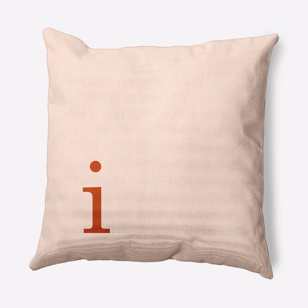 Modern Monogram Indoor/Outdoor Throw Pillow-I