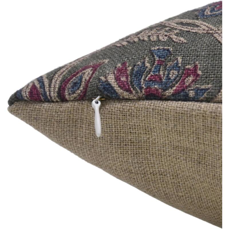Fabdivine Linen Handmade Block print pillow Cover