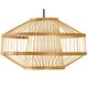 preview thumbnail 8 of 6, Modern Bamboo Lantern Pendant Lamp Hanging Light Fixture for Entryway and Living Room Small
