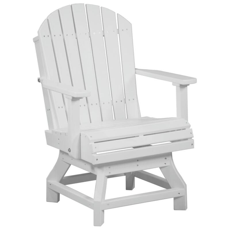Set of 4 Poly Lumber Adirondack Swivel Chairs