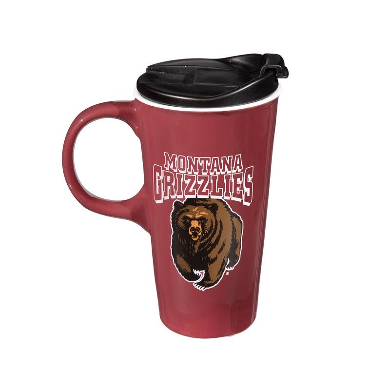 University of Montana, 17 oz Ceramic Travel Latte Cup w/ Gift Box
