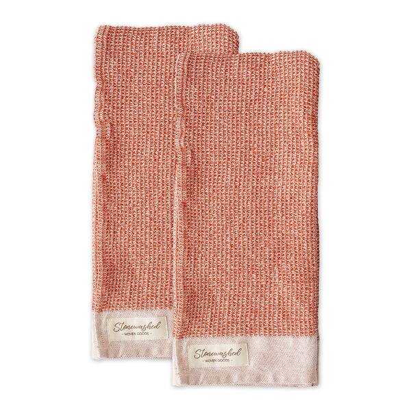 Brown Ivory Gold Set of 2 Lake House Plaid Kitchen Towels by DII Blue Green