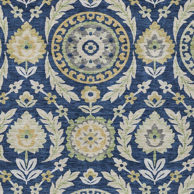 HomeRoots Floral Transitional Rectangle Outdoor Rug