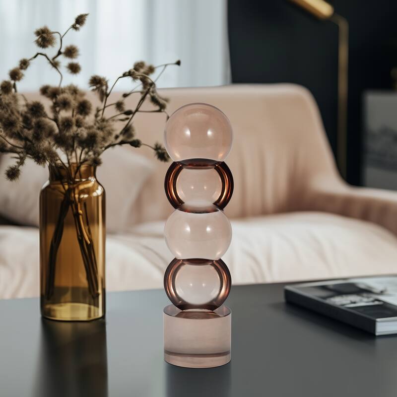 Sagebrook Home Marcela Large Crystal Statuary, 12"H - 3" x 3" x 12" - Clear/frost