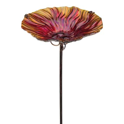 Birdbath/Feeder Stake - Red