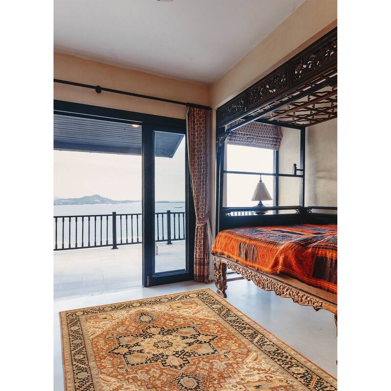 ECARPETGALLERY Hand-knotted Jamshidpour Copper Wool Rug - 8'11 x 12'3