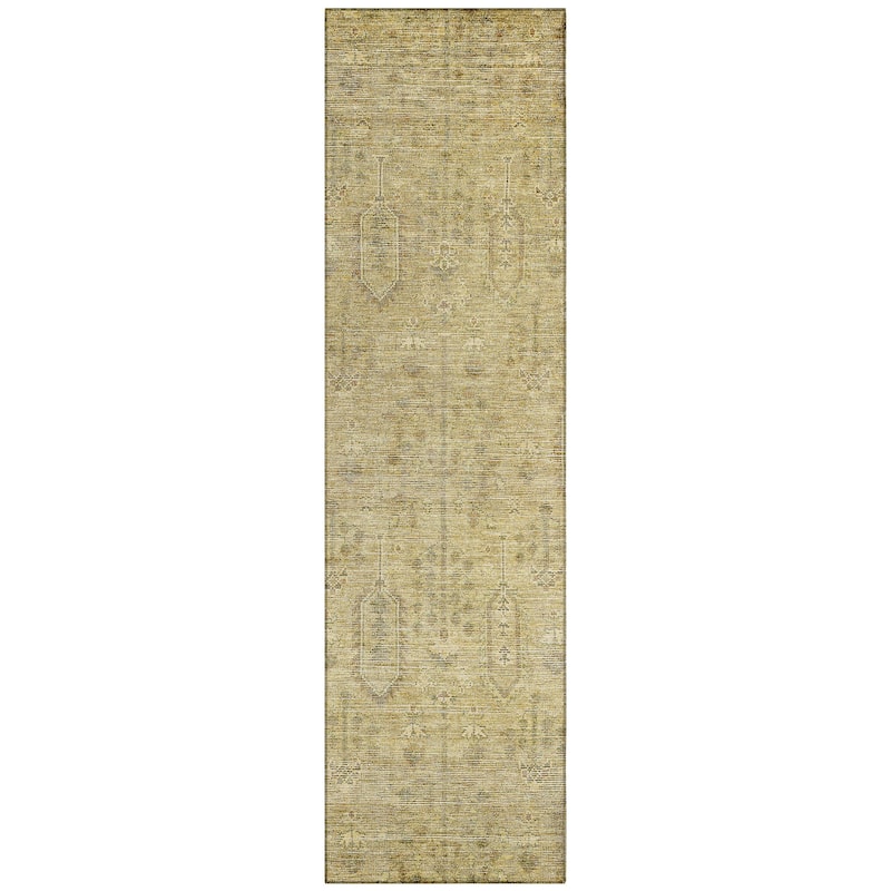 Machine Washable Indoor/ Outdoor Chantille Distressed Traditional Rug