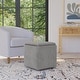 preview thumbnail 21 of 66, HomePop Storage Ottoman with Tray Top Grey Woven