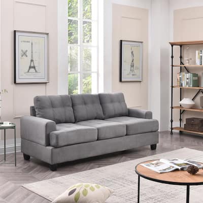 G513A-S Gray Microfiber Sofa
