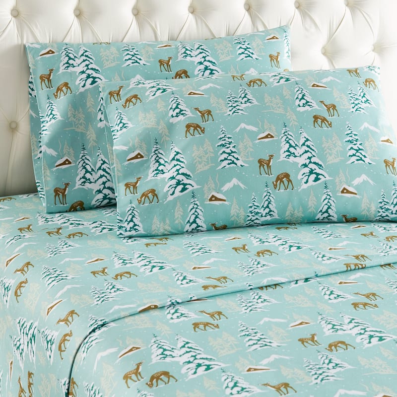 Shavel Micro Flannel® Bed Sheet Set - Queen - Winter Wonderland