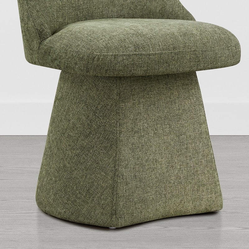 Anna Upholstered Swivel Armless Dining Chair for Kitchen Living Room