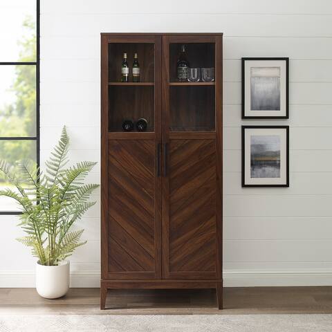 Middlebrook 68-inch Tall Chevron Buffet Storage Cabinet