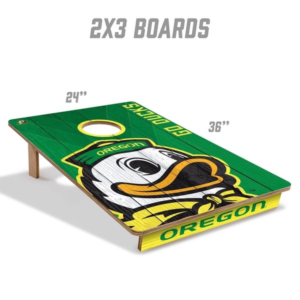 Oregon Ducks NCAA Tailgate Cornhole Board Set