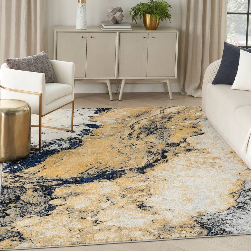 Nourison Passion Indoor only Multicolored Abstract Area Rug - Ivory/Multicolor - 9' x 12' - Rectangle