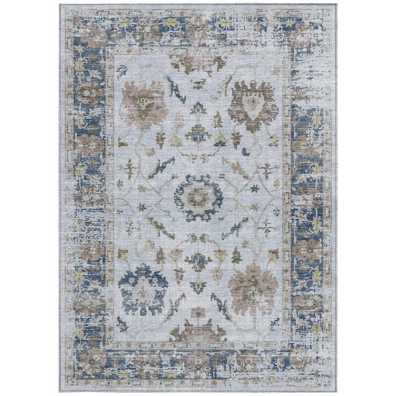 HomeRoots Floral Traditional Rectangle Outdoor Rug