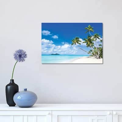 iCanvas "Tropical Beach With Palm Trees" by Jan Becke Canvas Print