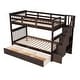 preview thumbnail 15 of 25, Twin-over-Twin Bunk Bed with Three Drawers and Storage Stairway