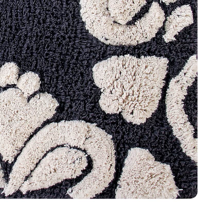 Better Trends Medallion Tufted Bath Mat Rug 100% Cotton
