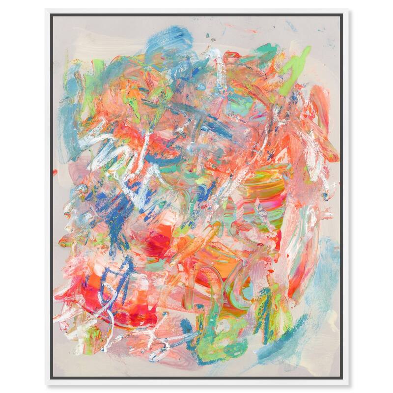 Swirling Hues II Canvas by Art Remedy - White - 36" x 45"