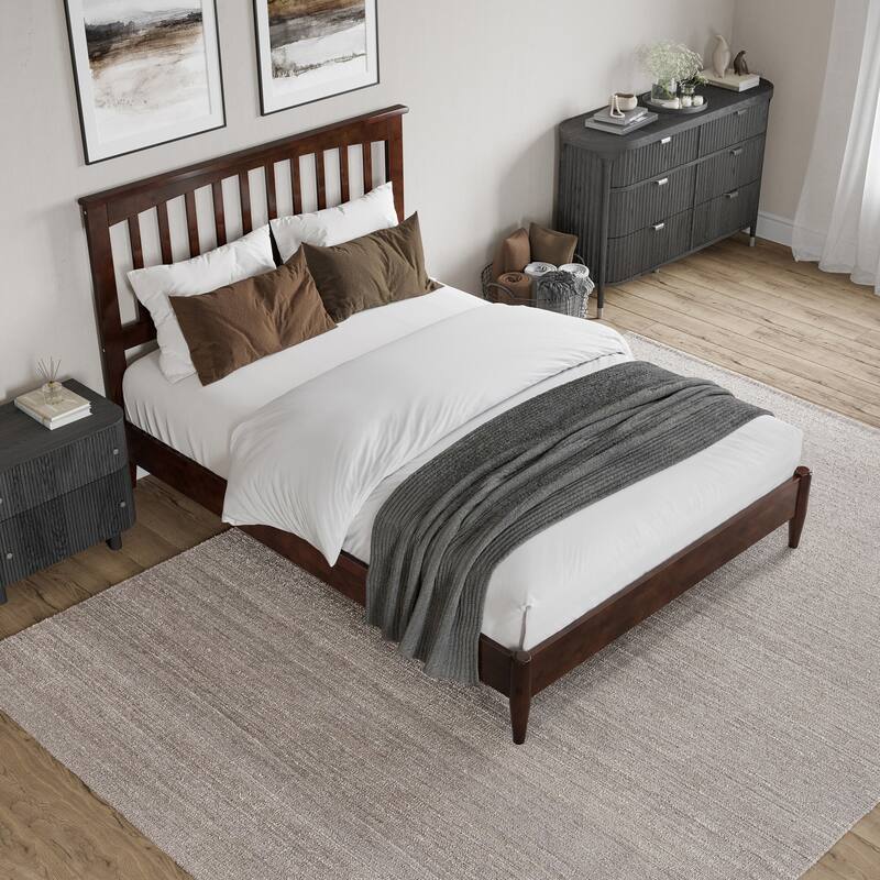 Becket Solid Wood Low Profile Platform Bed