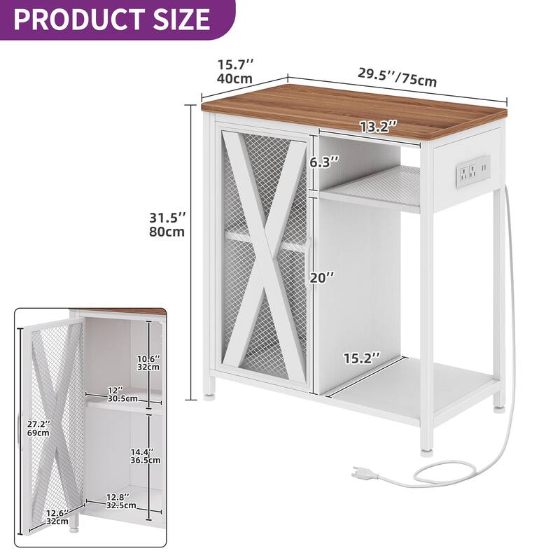 LED Aquarium Stand with Storage Cabinet and Power Outlets