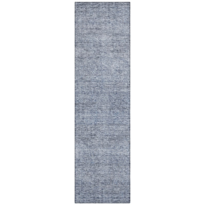 Machine Washable Indoor/ Outdoor Ombre Solid Chantille Rug