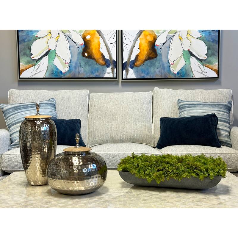 Moss Arrangement in Fiberstone Planter - Green