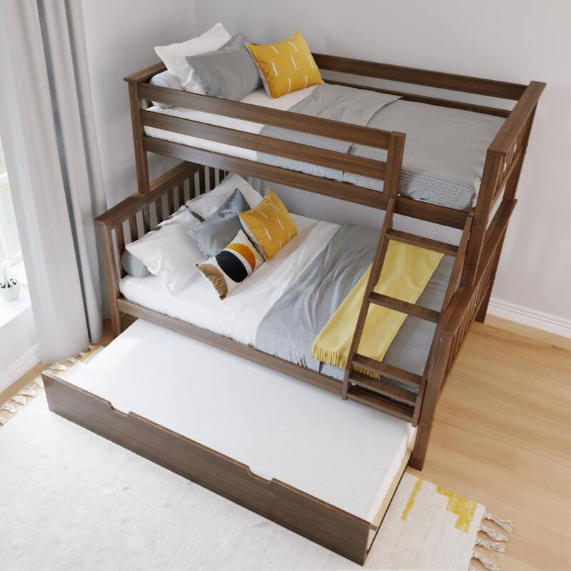 Max and Lily Twin over Full Bunk Bed with Trundle Bed