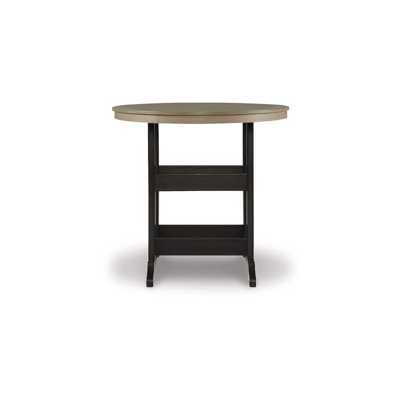Signature Design by Ashley Fairen Trail Black/Driftwood 5-Piece Outdoor Dining Package - 45.13" W x 45.13" D x 42" H