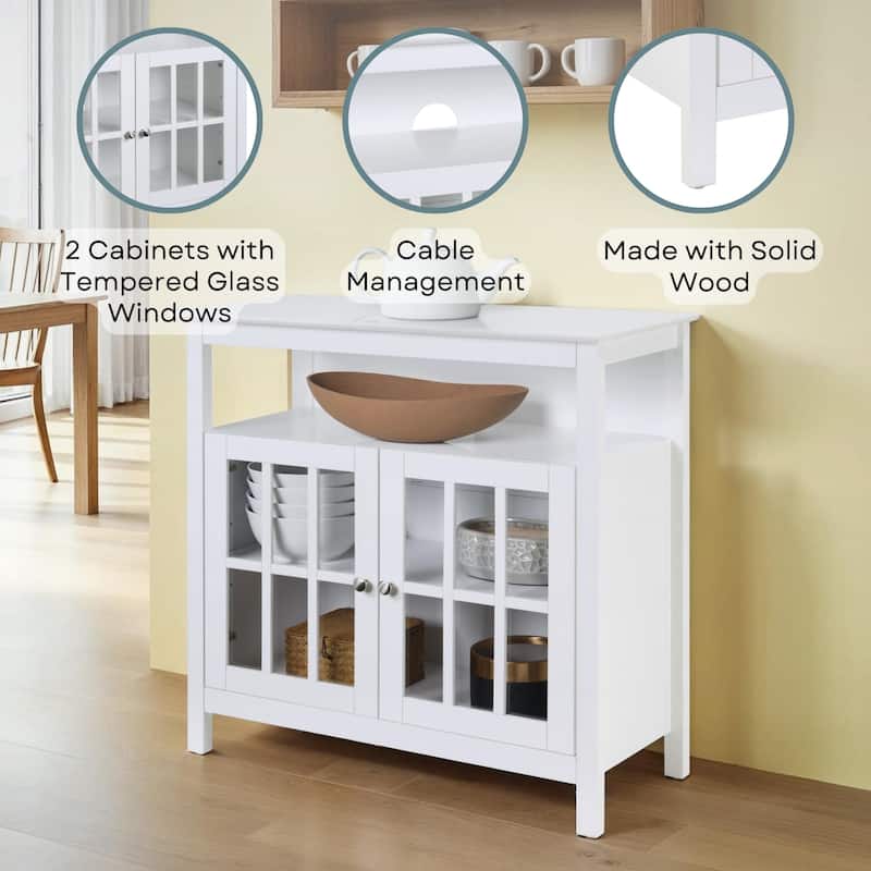 Convenience Concepts Big Sur Highboy 40 inch TV Stand with Storage Cabinets