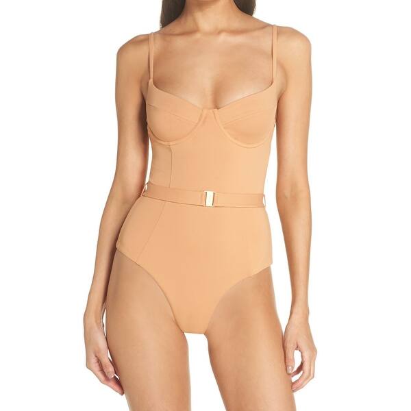 Shop Onia Beige Womens Size Large L Belted Underwire One Piece