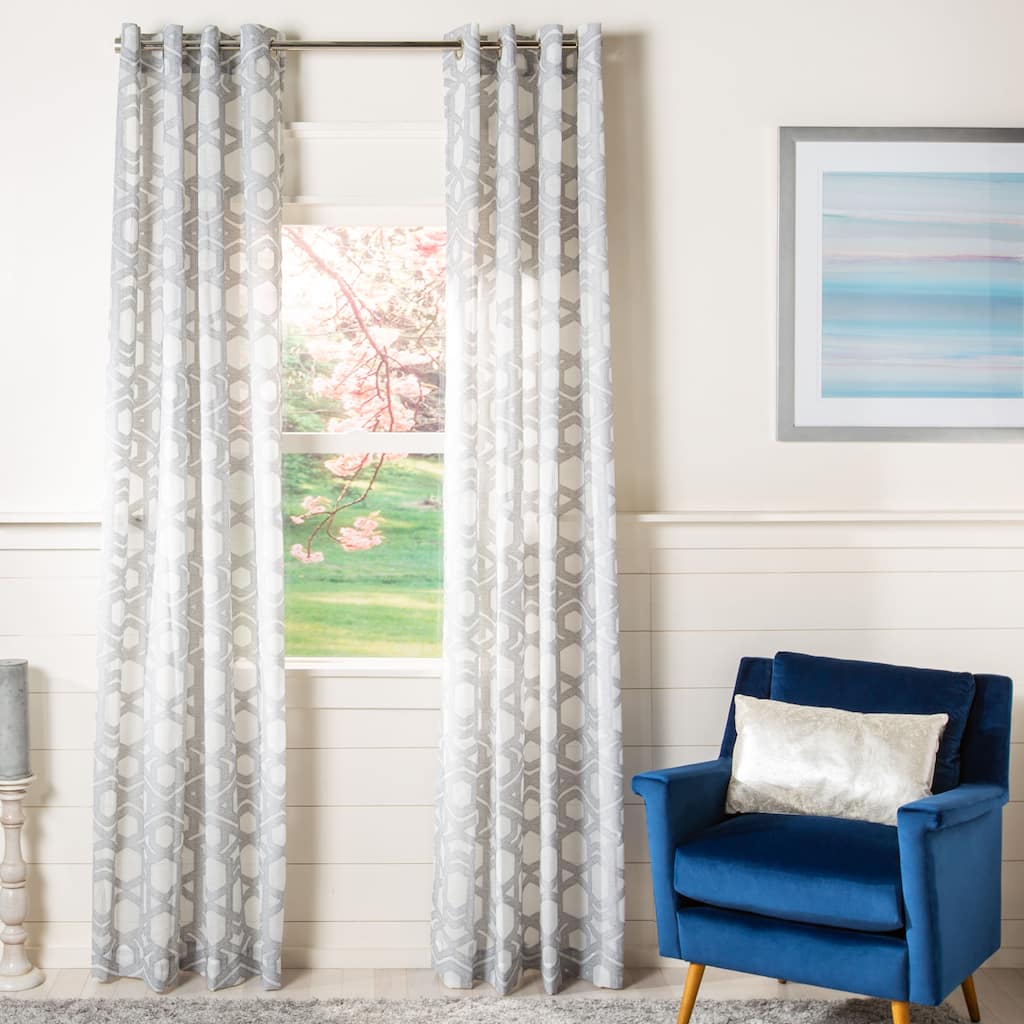 SAFAVIEH Ranjana Semi-Sheer Window Curtain Panel