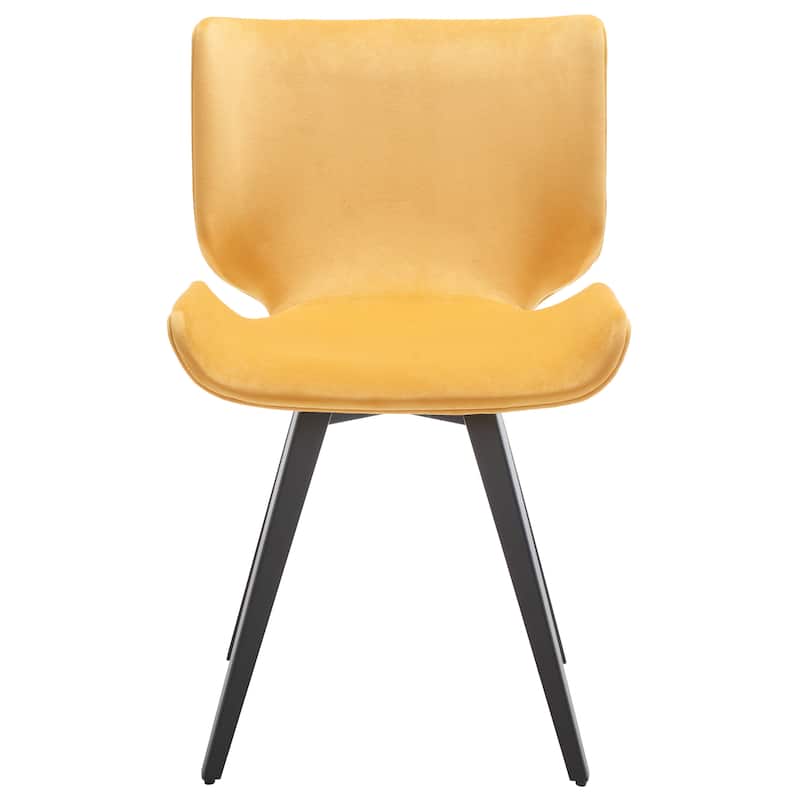 SAFAVIEH Couture Matty Scandinavian Dining Chair - 20" W x 20" D x 33" H - Mustard