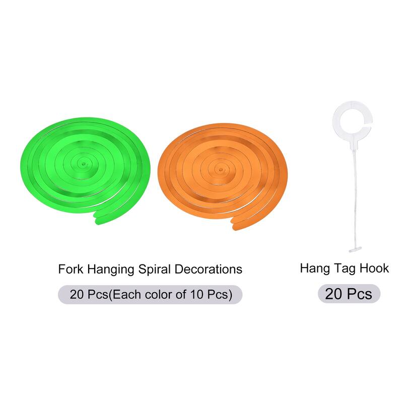 Party Hanging Double Strip Streamer with Hang Tag Hook 20Pcs