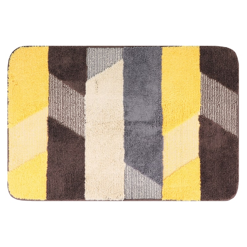 Soft Bath Mat, Non Slip Absorbent Rug, Rubber Backing Quick Dry Microfiber Rugs for Shower Floor, Bathroom Decor