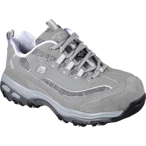Shop Black Friday Deals On Skechers Women S Work D Lites Sr Pooler Alloy Toe Work Shoe Gray Overstock 17156003